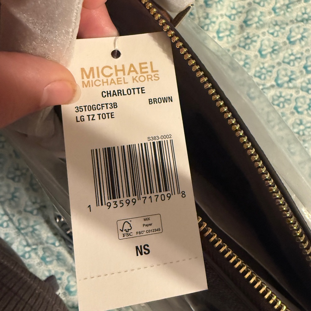 Michael Kors Brown Leather Tote - Picture 3 of 4